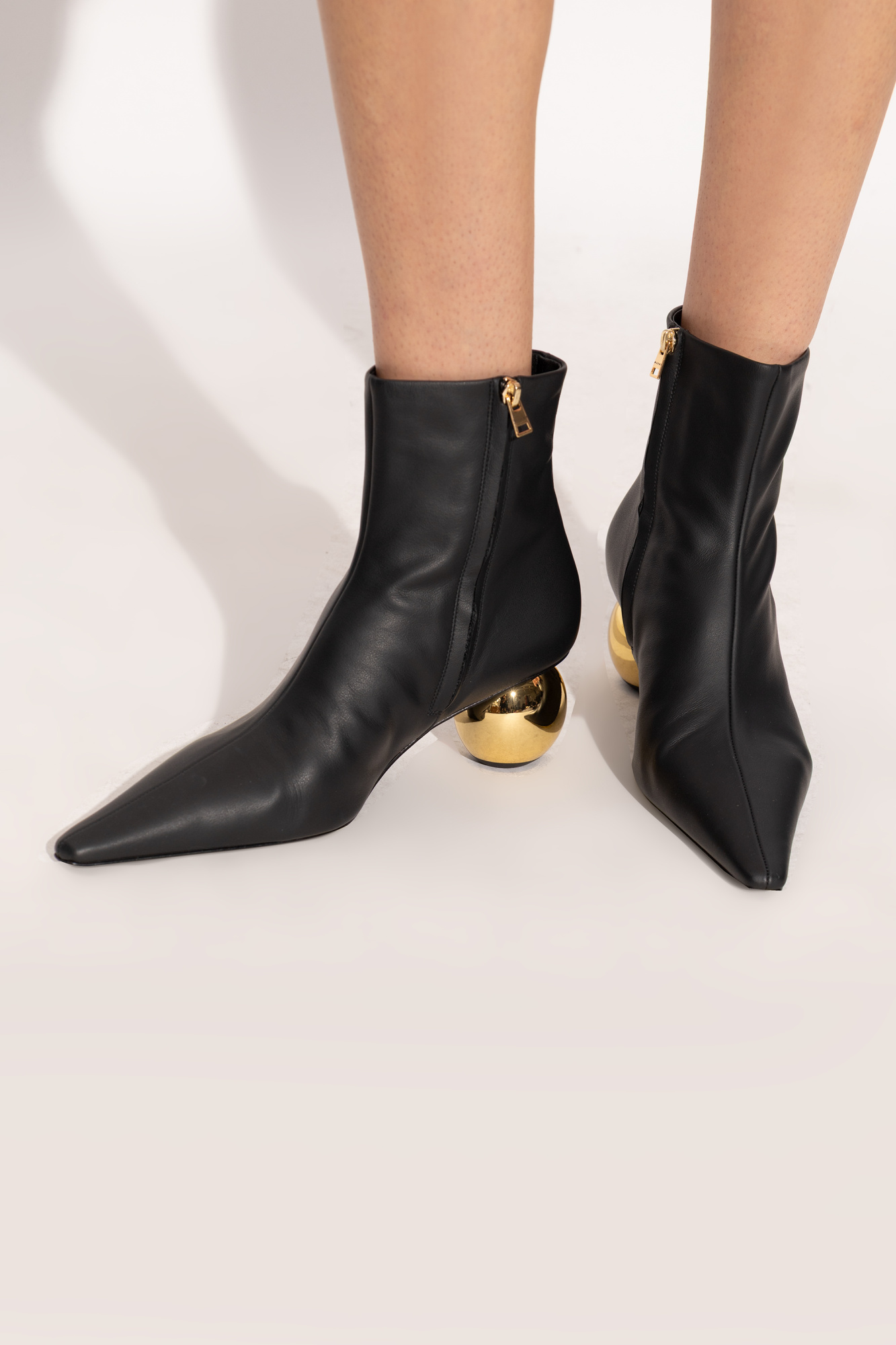 靴 MARNI Ankle Black Leather Boots MARNI Footwear | Black Women's Ankle Boot | YOOX